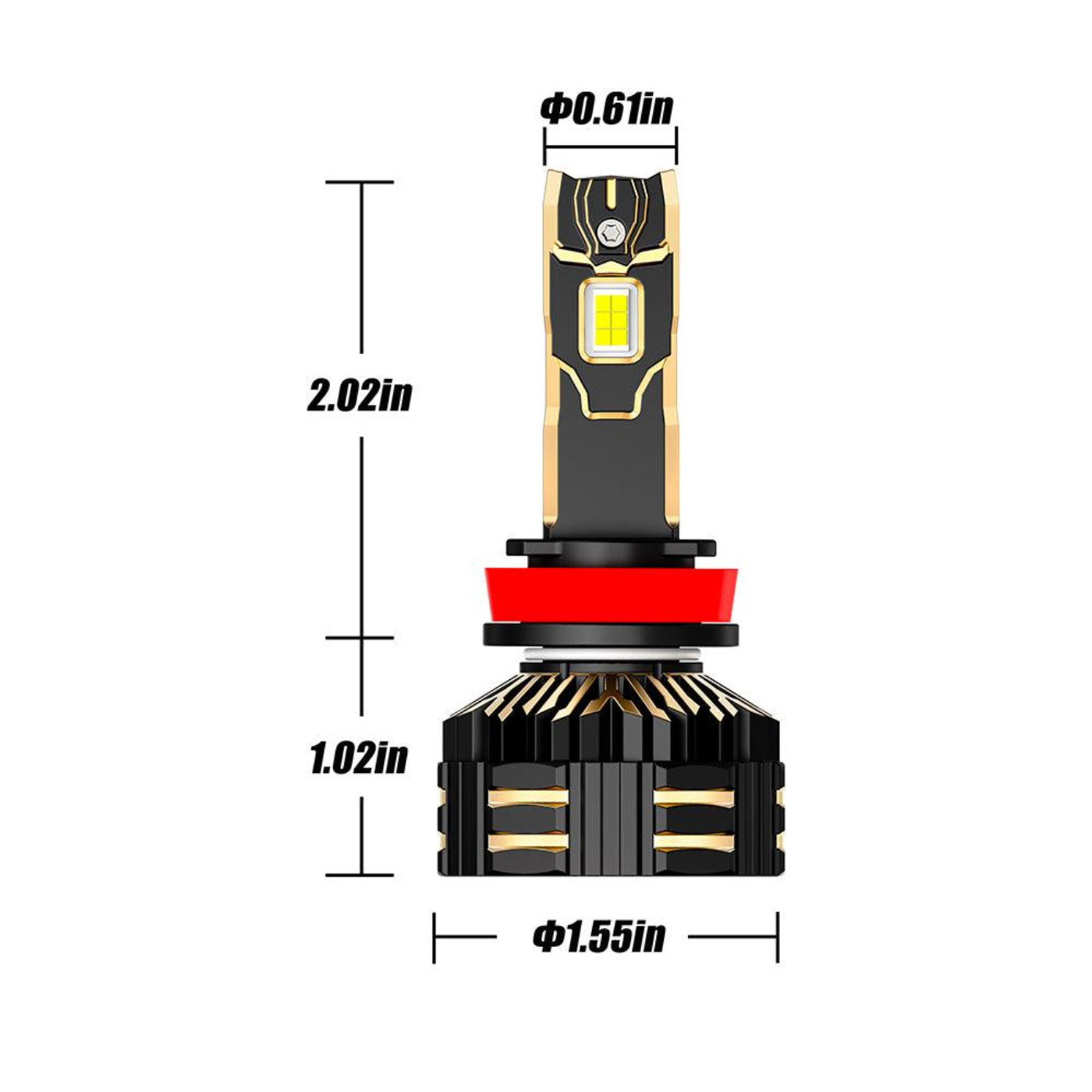 Auxbeam H11+H11 LED Headlight Bulbs 240W 40000LM GX-ULTRA Series 6500K Cool White | 4 Bulbs - GP00010786