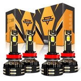 Auxbeam H11+H11 LED Headlight Bulbs, 240W 40000LM, 6500K – GP00010786