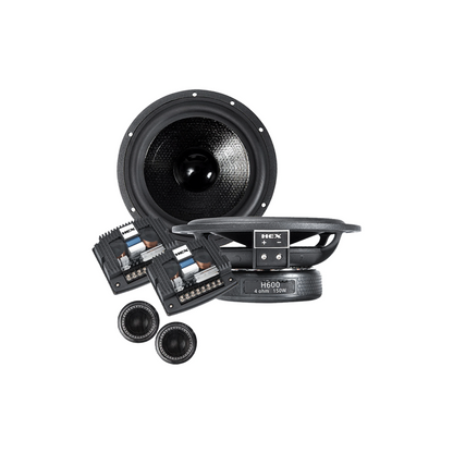 Diamond Audio HEX Series 6.3” 2-Way Component Set w/Silk Dome Tweeter - H600S