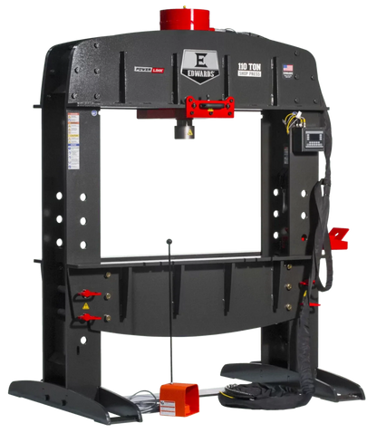 EDWARDS 110 Ton Shop Press w/ PLC & Portable Power Unit 3 Phase, 460V - ED9-HAT9080