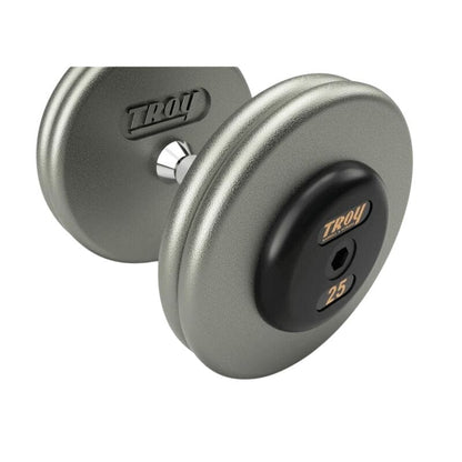 Troy HFD-R Hammer-tone Gray Pro Style Dumbbell Sets Rubber End Caps