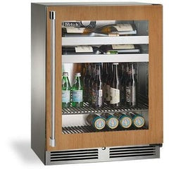 Perlick 24" Beverage Center Fully Integrated Glass Door, Sottile Sh.Depth 18" , 3.1 cu. ft. Capacity - HH24BS-4-4