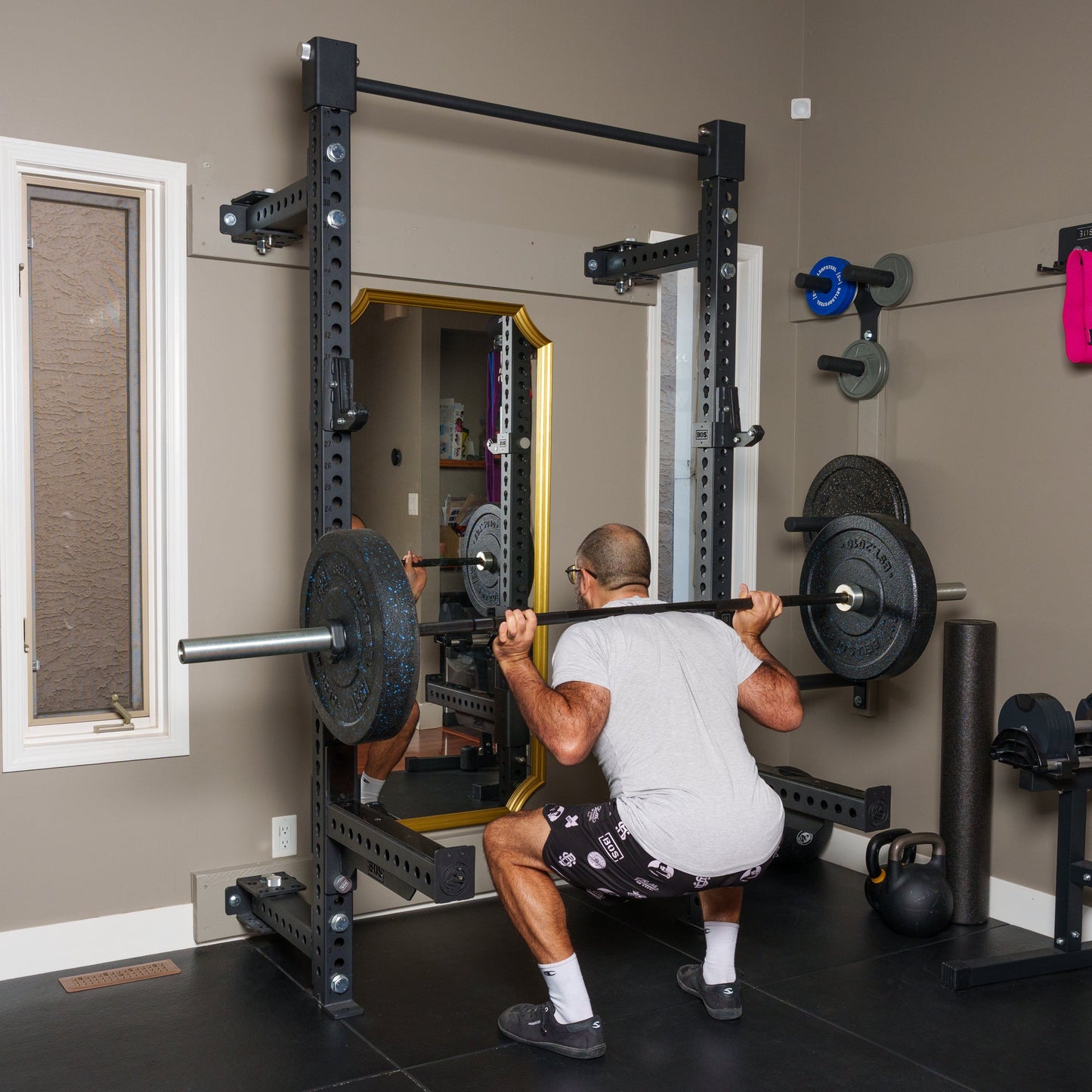Bells Of Steel Manticore Folding Half Rack - Prebuilt (3" x 3", 1" Holes) - HLF-FLD-MTC-PREBLT