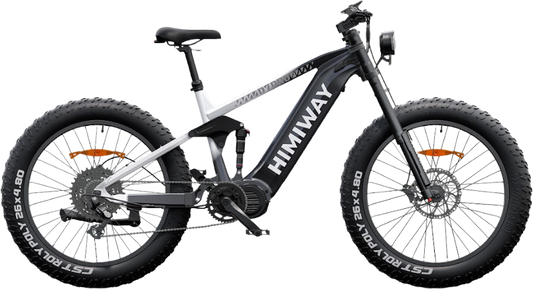 Samson Himiway Cobra D7 Pro Electric Bicycle 48V 1000W 20 MPH Full Suspension 26" Super Fat Tire New - HMW-D7PRO-BK-US