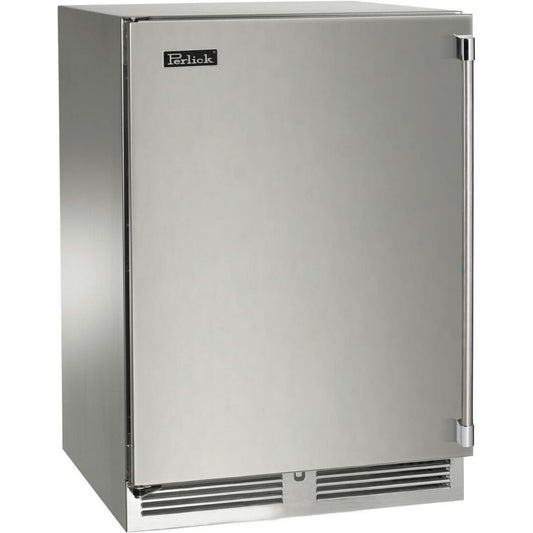Perlick 24"  Dual Zone Refrigerator and Wine Reserve with 14 Bottle and 44 Can Capacity, Stainless Steel Door - HP24CO-4-1