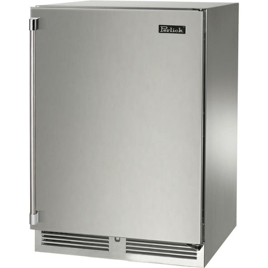 Perlick 24"  Dual Zone Refrigerator and Wine Reserve with 14 Bottle and 44 Can Capacity, Stainless Steel Door - HP24CO-4-1