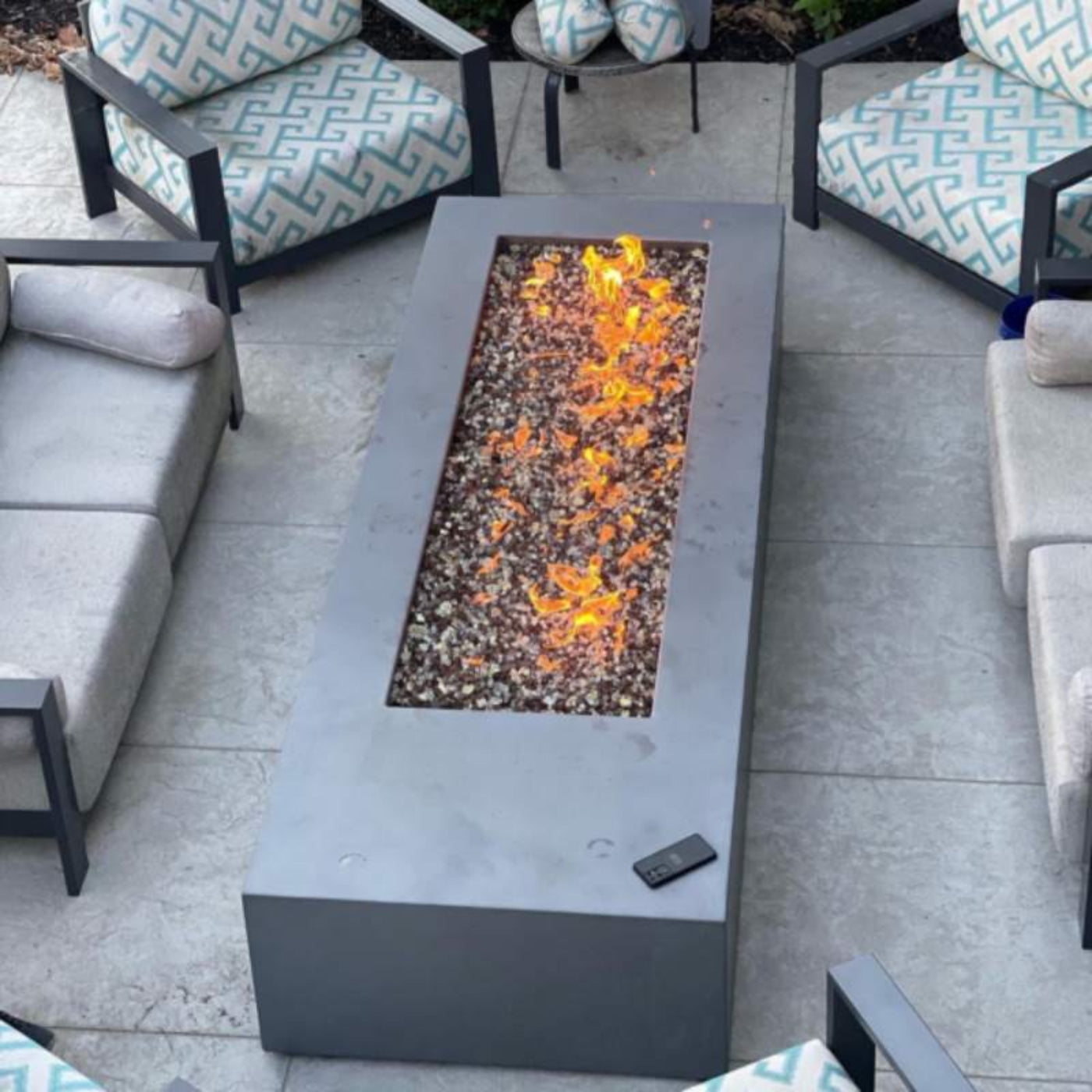 HPC Fire  H-Burner Rectangular Fire Pit Burner Insert - TOR-MLFPK24X12-H-FLEX-NG