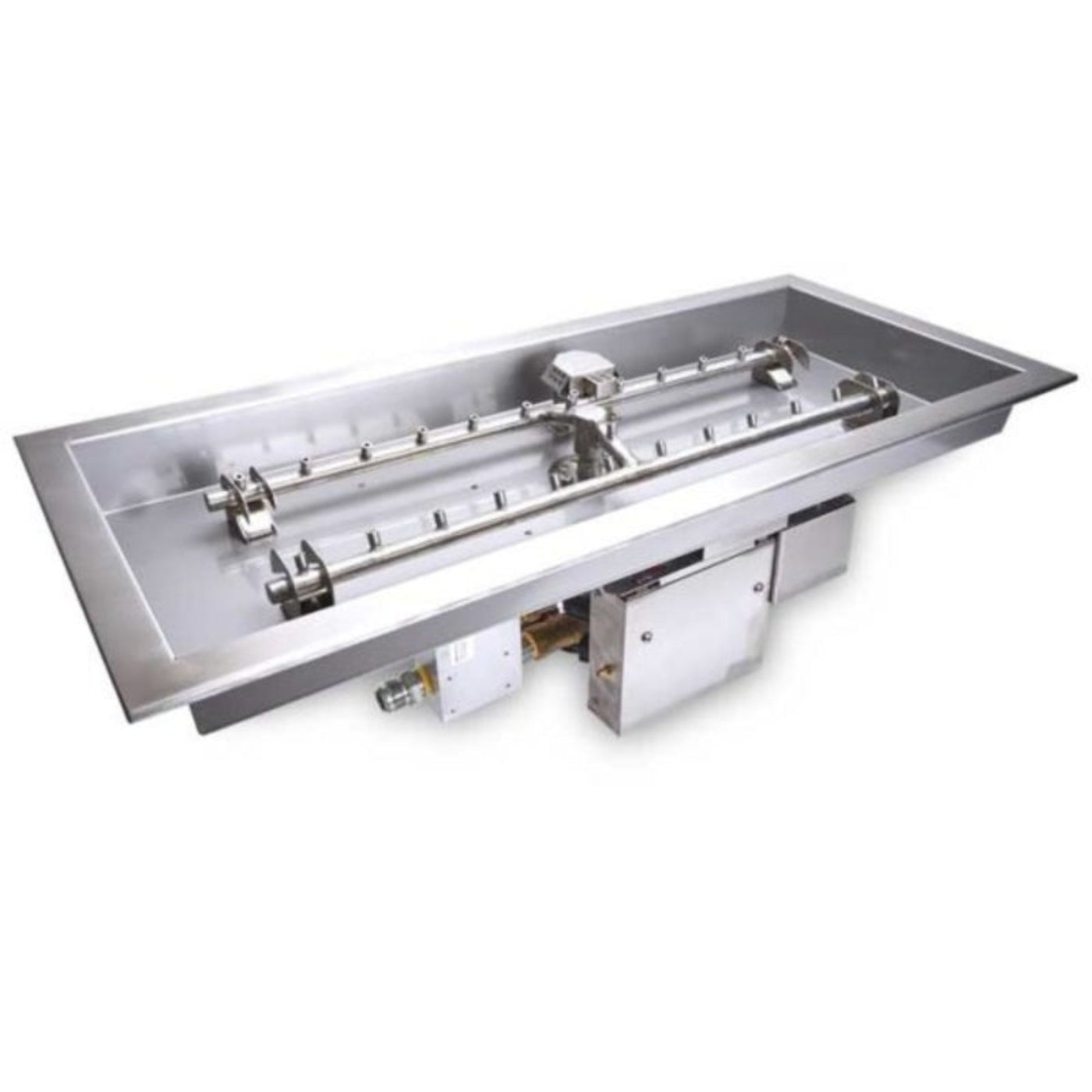 HPC Fire  H-Burner Rectangular Fire Pit Burner Insert - TOR-MLFPK24X12-H-FLEX-NG