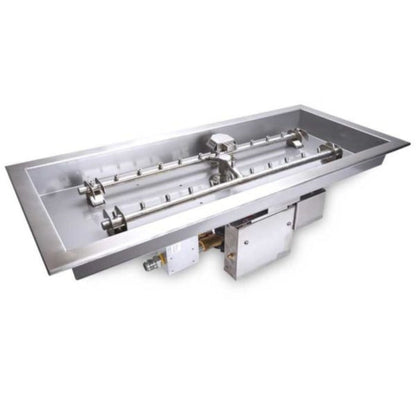 HPC Fire  H-Burner Rectangular Fire Pit Burner Insert - TOR-MLFPK24X12-H-FLEX-NG