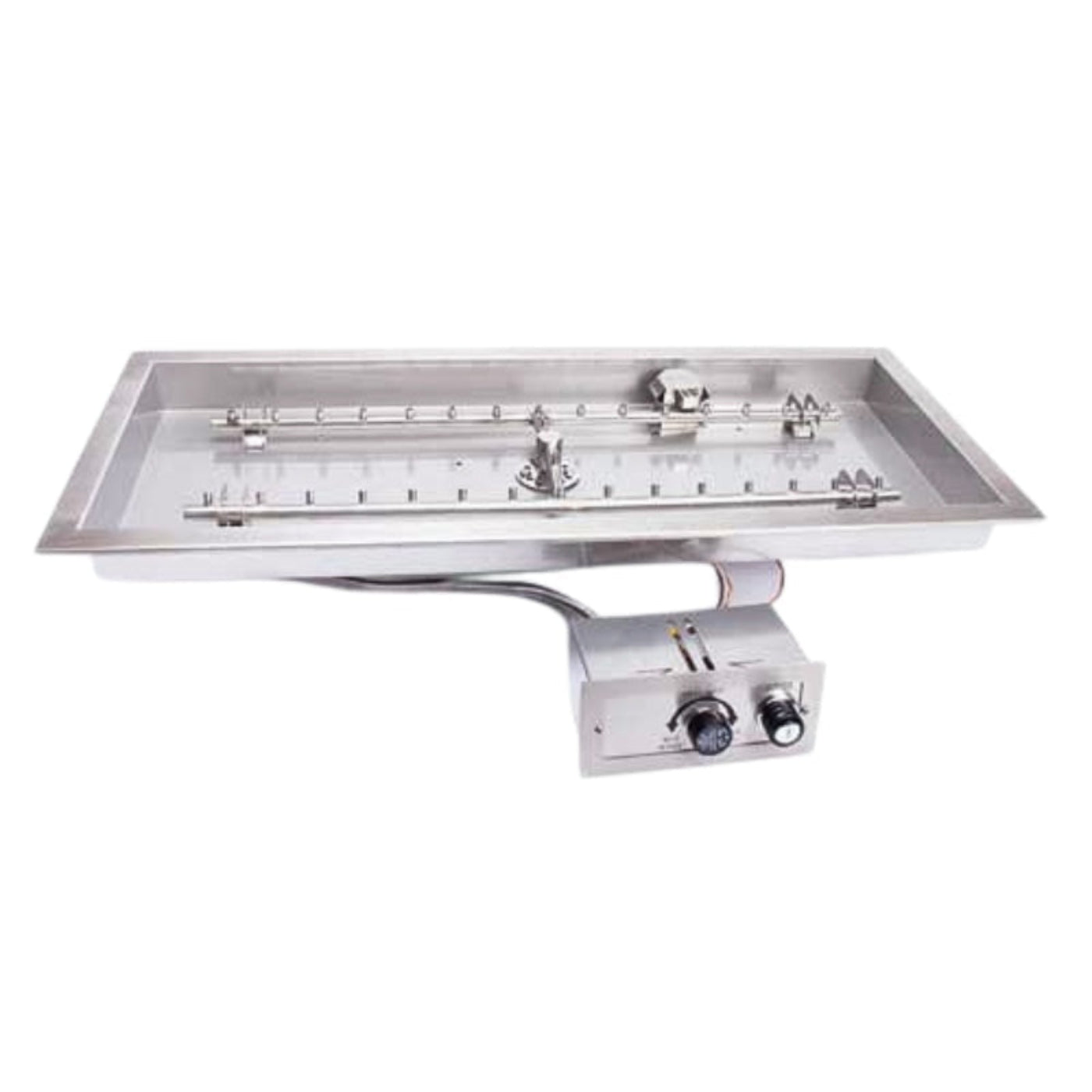 HPC Fire  H-Burner Rectangular Fire Pit Burner Insert - TOR-MLFPK24X12-H-FLEX-NG