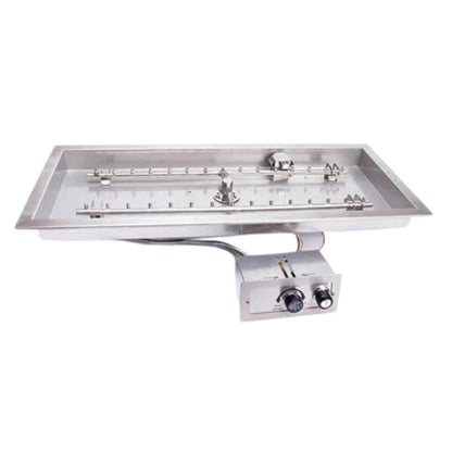 HPC Fire  H-Burner Rectangular Fire Pit Burner Insert - TOR-MLFPK24X12-H-FLEX-NG