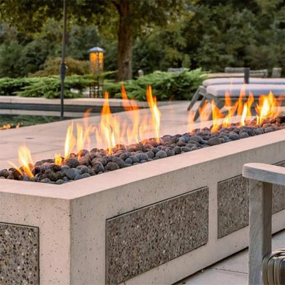 HPC Fire Linear Interlink Pan Fire Pit Burner Insert - TOR-MLFPK25X8-L-FLEX-NG