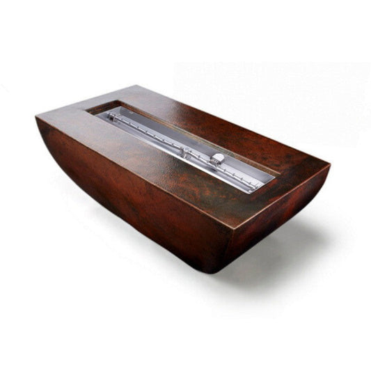 HPC Fire Phoenix Trough Copper Gas Fire Bowl, 47" x 25", LP – PHOEN47X25/TRGH-MLFPK-LP