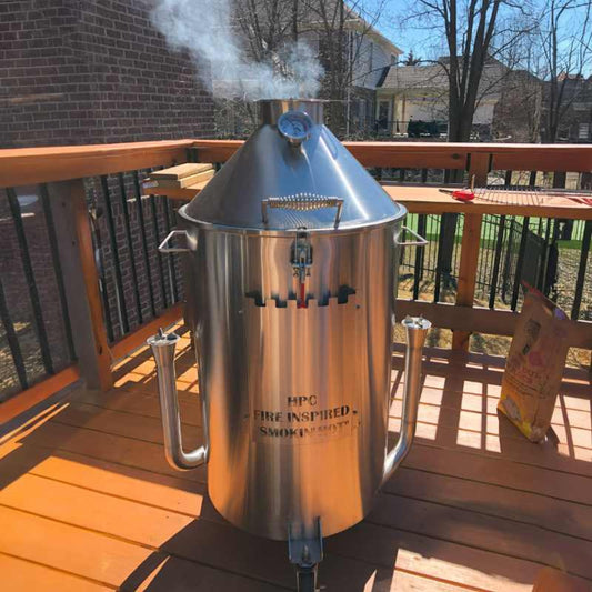 HPC Fire Stainless Steel Drum Smoker - DS-SST