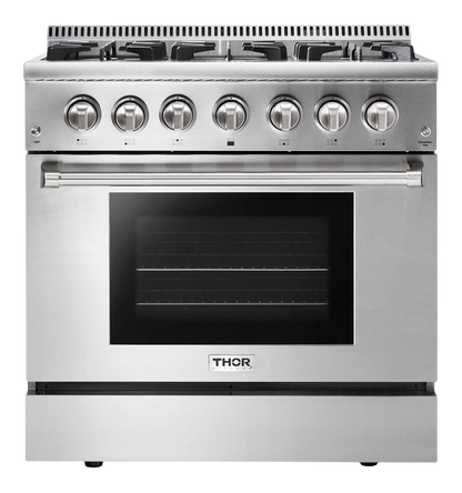 THOR Kitchen 36-Inch Dual Fuel Range - Professional - HRD3606U