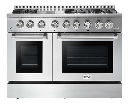 THOR Kitchen 48 Inch Dual Fuel Range in Stainless Steel - Professional - HRD4803U