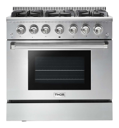 THOR Kitchen 36-Inch Professional Gas Range - HRG3618U