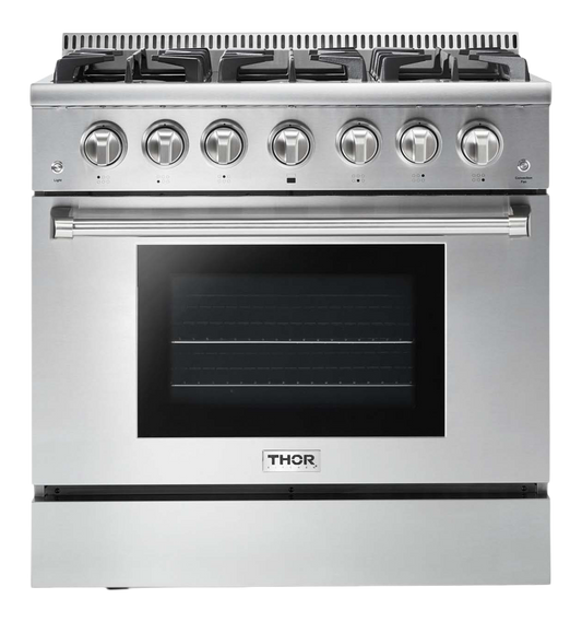 Thor Kitchen 36-Inch Professional Liquid Propane Range - HRG3618ULP