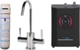 AquaNuTech Digital Instant Hot Water Dispenser with Contemporary Hot/Cold Faucet & Filtration New - HTF-HC2400-CH