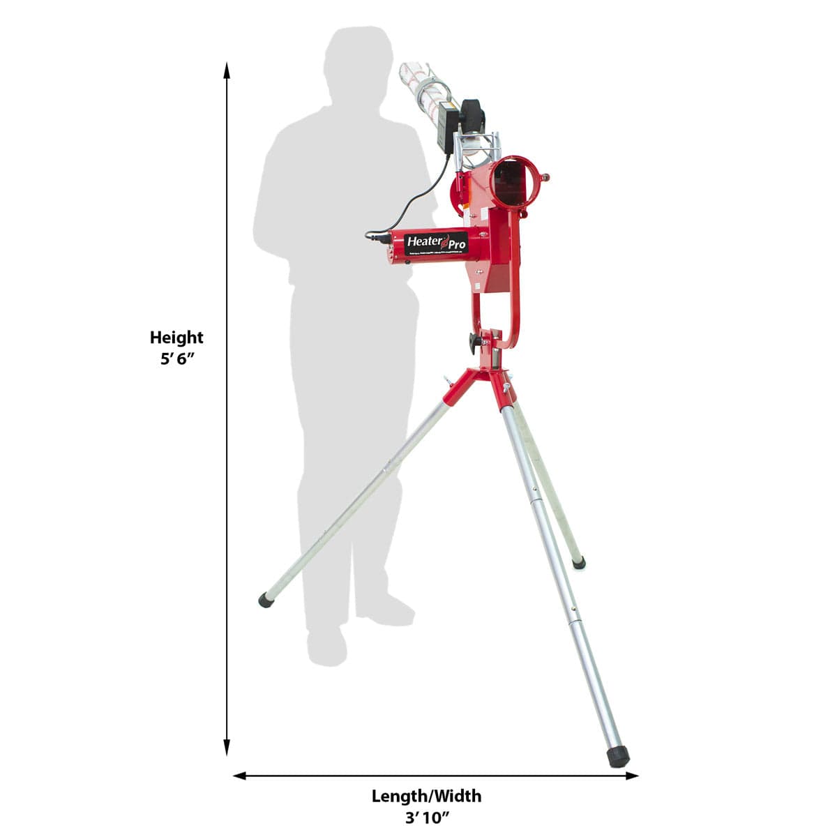 Heater Pro Fastball & Curveball Pitching Machine With Auto Ball Feeder Reconditioned - HTR499BBR