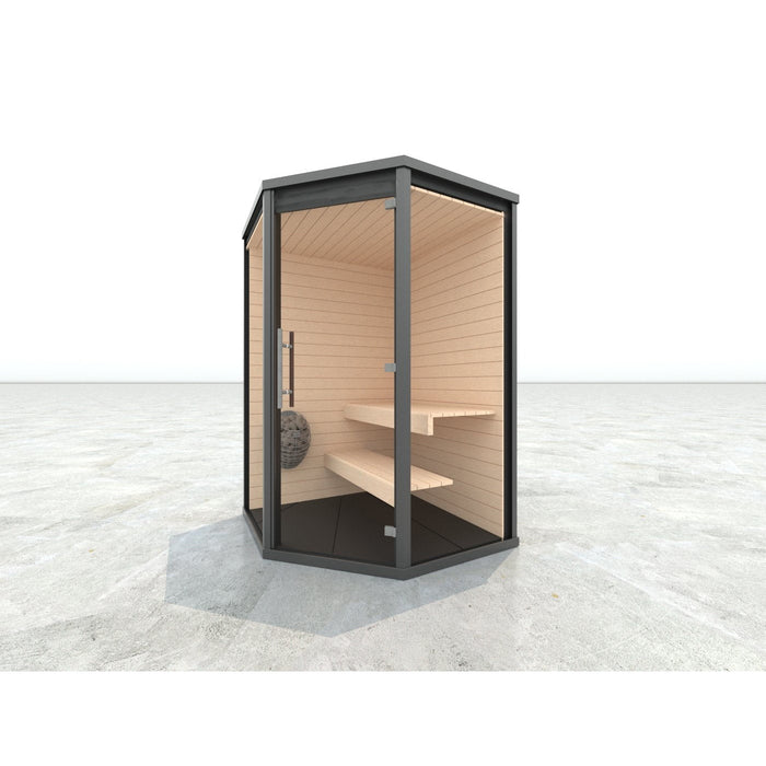 Haljas Houses Hele Glass Mini Outdoor Sauna - hele-glass-mini-alder-standard