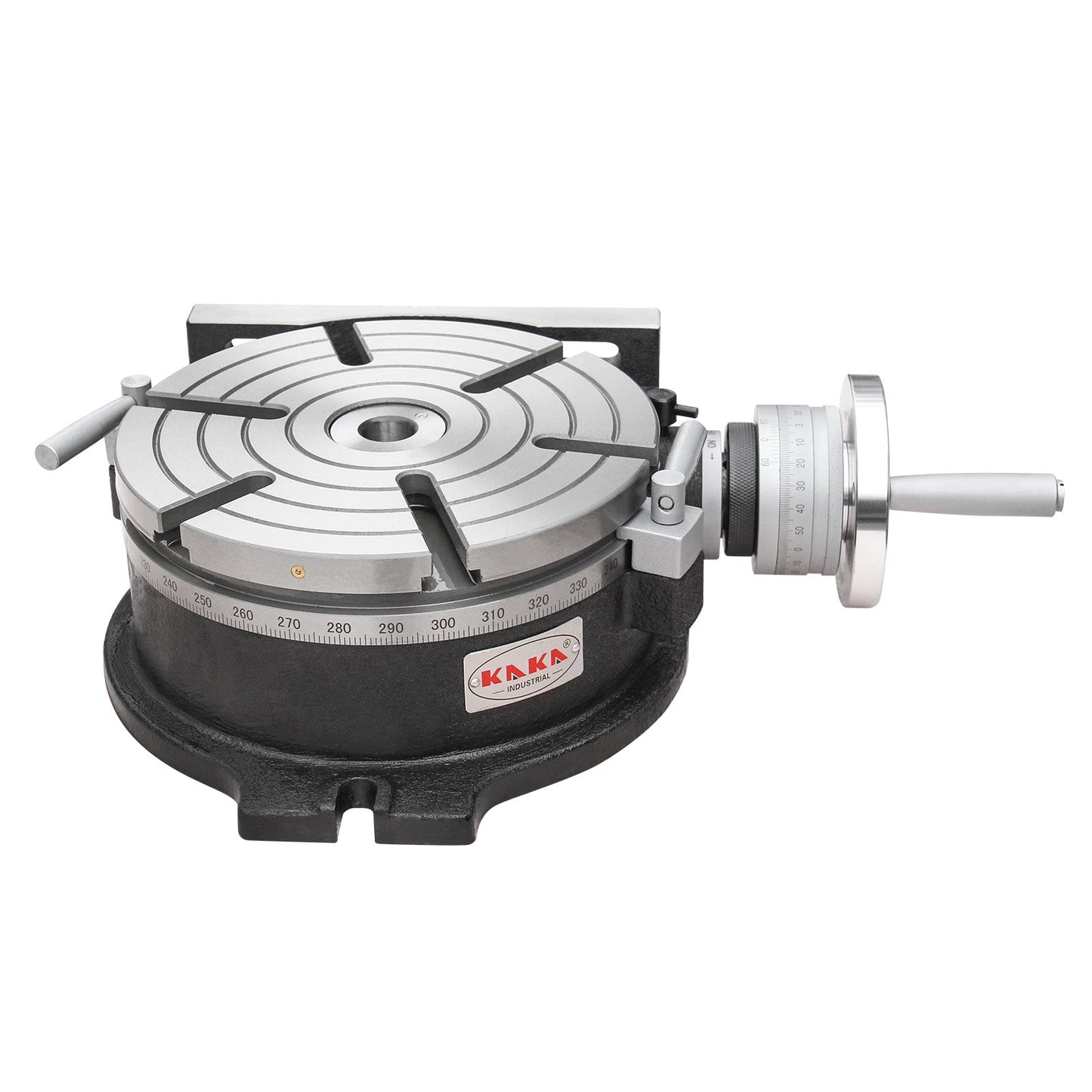 Kaka Industrial HV-10, 10" Horizontal Vertical Rotary Table TSL Vertical & Horizontal MT3 Center Sleeve Rotary Table 6 slot Precision Milling Table 360 Degrees Precision Rotary Table - 161110