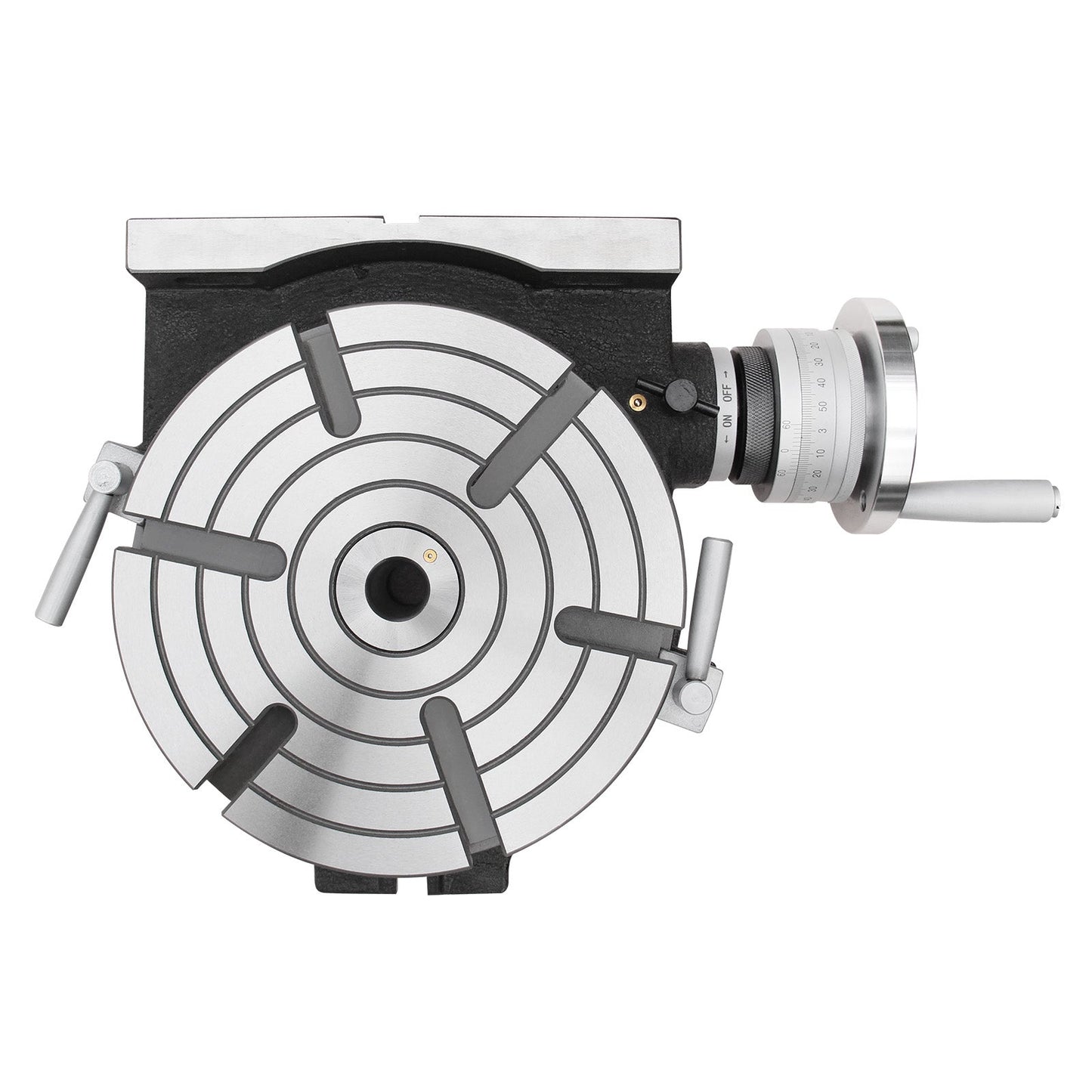 Kaka Industrial HV-10, 10" Horizontal Vertical Rotary Table TSL Vertical & Horizontal MT3 Center Sleeve Rotary Table 6 slot Precision Milling Table 360 Degrees Precision Rotary Table - 161110