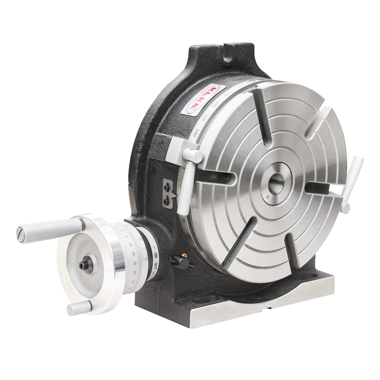 Kaka Industrial HV-10, 10" Horizontal Vertical Rotary Table TSL Vertical & Horizontal MT3 Center Sleeve Rotary Table 6 slot Precision Milling Table 360 Degrees Precision Rotary Table - 161110