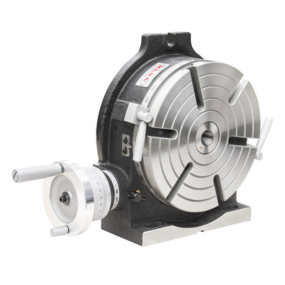 Kaka Industrial HV-10, 10" Horizontal Vertical Rotary Table TSL Vertical & Horizontal MT3 Center Sleeve Rotary Table 6 slot Precision Milling Table 360 Degrees Precision Rotary Table - 161110