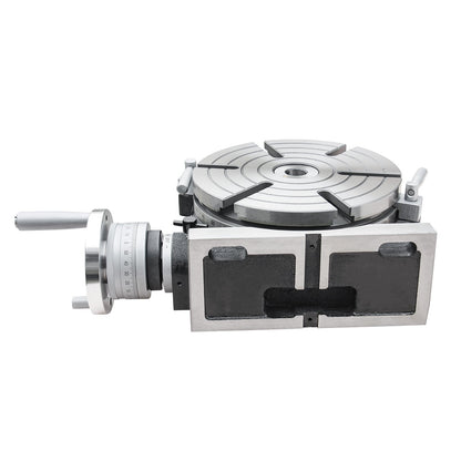 Kaka Industrial HV-10, 10" Horizontal Vertical Rotary Table TSL Vertical & Horizontal MT3 Center Sleeve Rotary Table 6 slot Precision Milling Table 360 Degrees Precision Rotary Table - 161110
