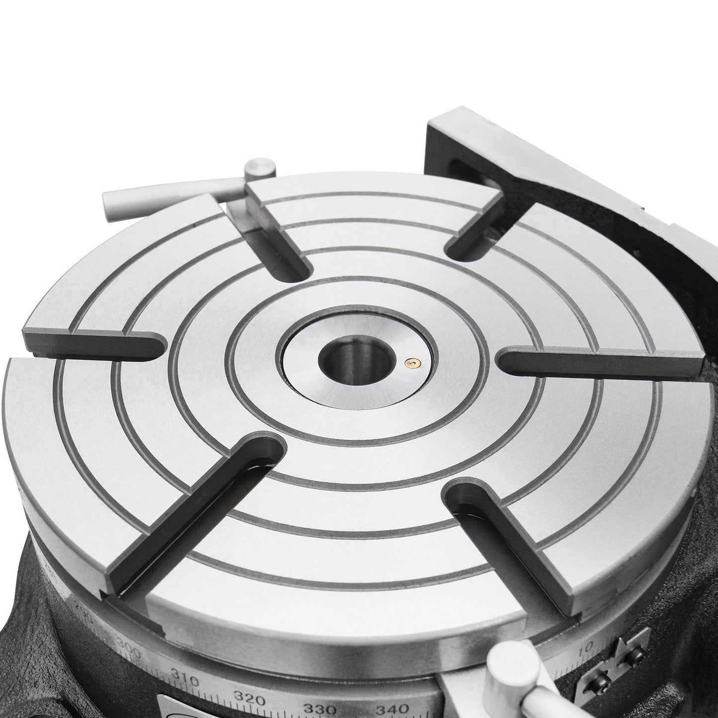 Kaka Industrial HV-10, 10" Horizontal Vertical Rotary Table TSL Vertical & Horizontal MT3 Center Sleeve Rotary Table 6 slot Precision Milling Table 360 Degrees Precision Rotary Table - 161110