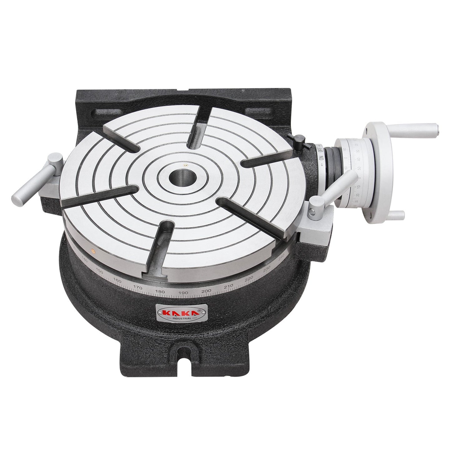 Kaka Industrial HV-12, 12" Horizontal Vertical Rotary Table TSL Vertical & Horizontal MT4 Center Sleeve Rotary Table 6 slot Precision Milling Table 360 Degrees Precision Rotary Table - 161112