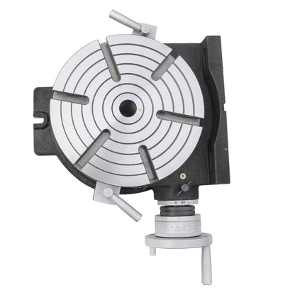 Kaka Industrial HV-12, 12" Horizontal Vertical Rotary Table TSL Vertical & Horizontal MT4 Center Sleeve Rotary Table 6 slot Precision Milling Table 360 Degrees Precision Rotary Table - 161112