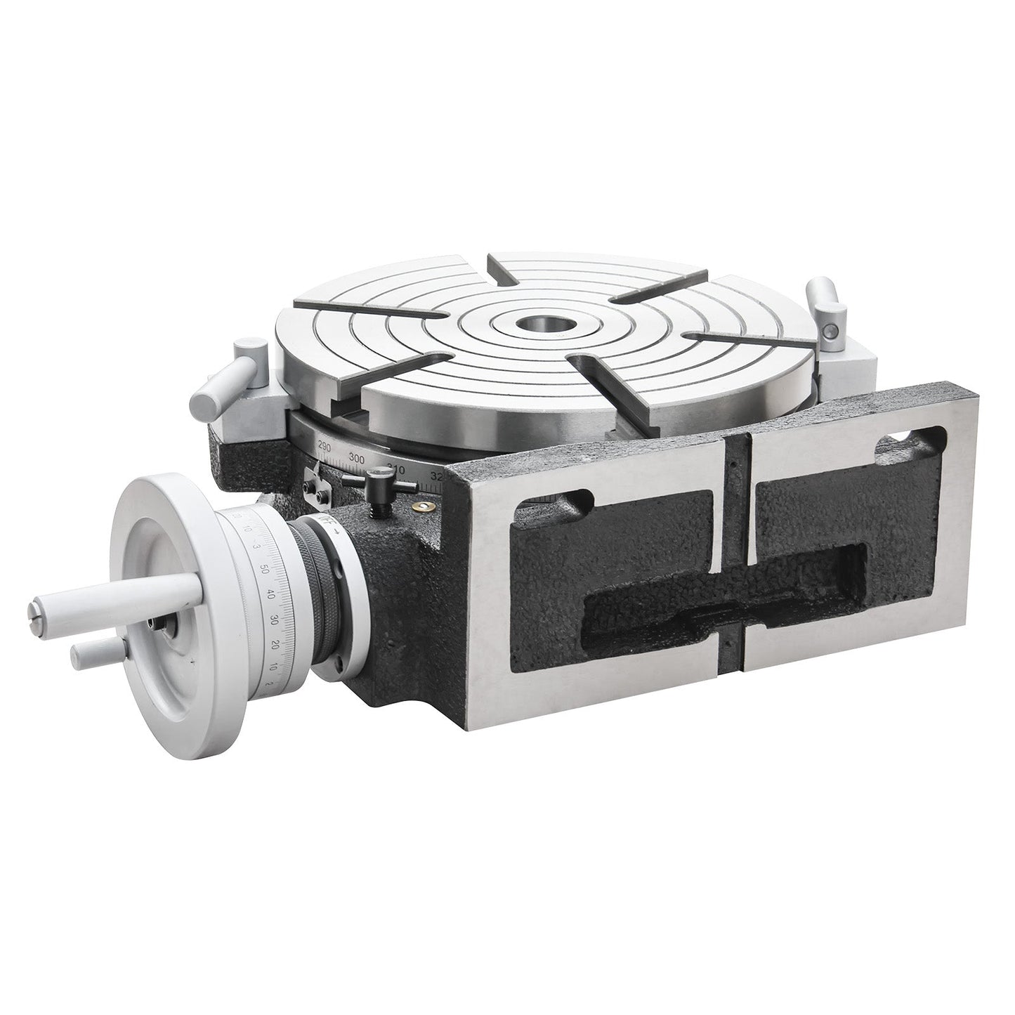 Kaka Industrial HV-12, 12" Horizontal Vertical Rotary Table TSL Vertical & Horizontal MT4 Center Sleeve Rotary Table 6 slot Precision Milling Table 360 Degrees Precision Rotary Table - 161112