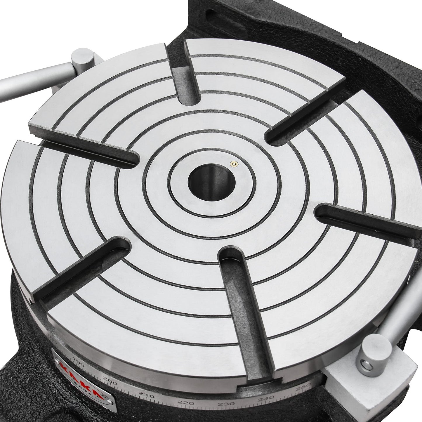 Kaka Industrial HV-12, 12" Horizontal Vertical Rotary Table TSL Vertical & Horizontal MT4 Center Sleeve Rotary Table 6 slot Precision Milling Table 360 Degrees Precision Rotary Table - 161112