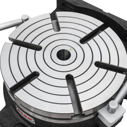 Kaka Industrial HV-12, 12" Horizontal Vertical Rotary Table TSL Vertical & Horizontal MT4 Center Sleeve Rotary Table 6 slot Precision Milling Table 360 Degrees Precision Rotary Table - 161112