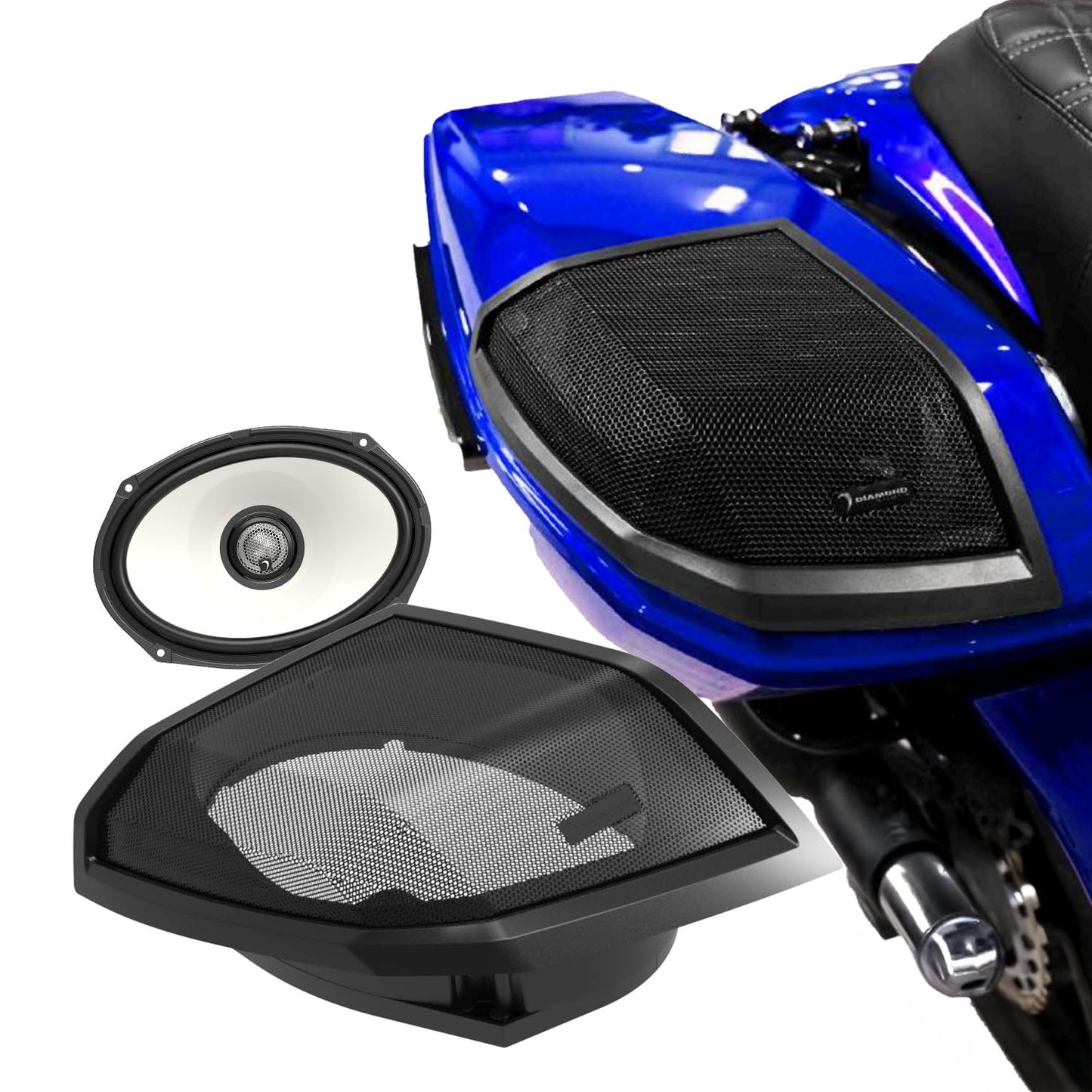 Diamond Audio 2024+ Harley Davidson Cut-In Lid Kit with MP694 Speakers (4Ω) - MSMP694LK24