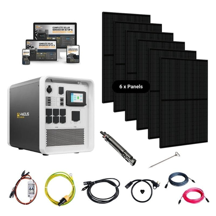 Hysolis Apollo 5K 120V Solar Kits - 5,376Wh / 3,000W Solar Power Station + Choose Your Custom Bundle | Complete Solar Kit - HYSOLIS-APOLLO-5K-HEX-KIT