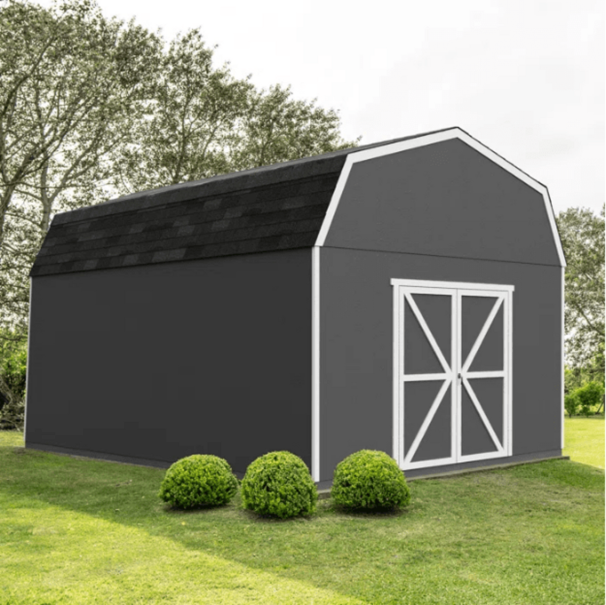 Handy Home Hudson 12 ft. W x 12 ft. D Wood Storage Shed with Floor 19442-9