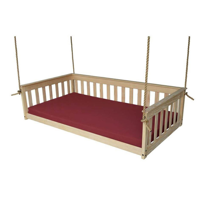 A&L Furniture Versaloft Mission Style Hanging Day Bed with Ropes - Twin & Full Size - Pine