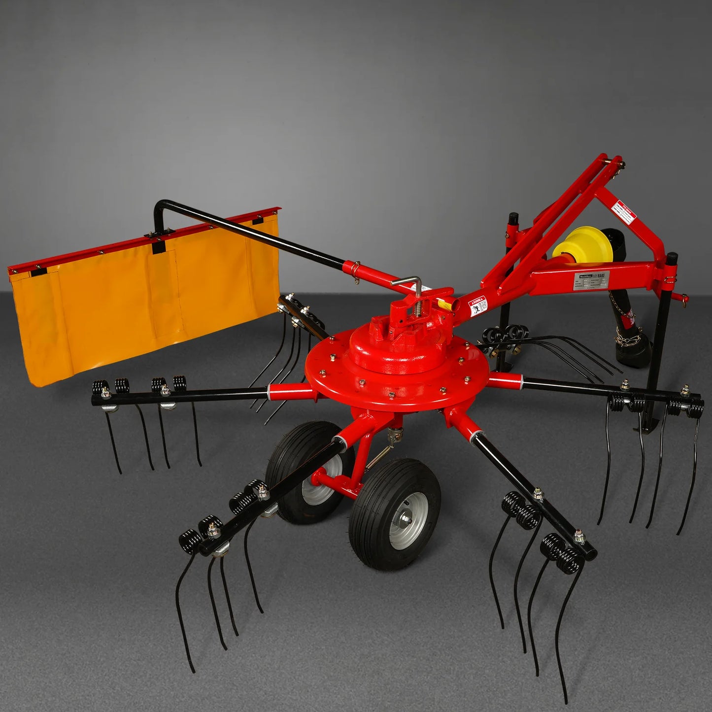 100” Mechmaxx 3-Point Hitch 6 Rotary Pull-Type Hay Rake Tedder , 15-50Hp , HT100