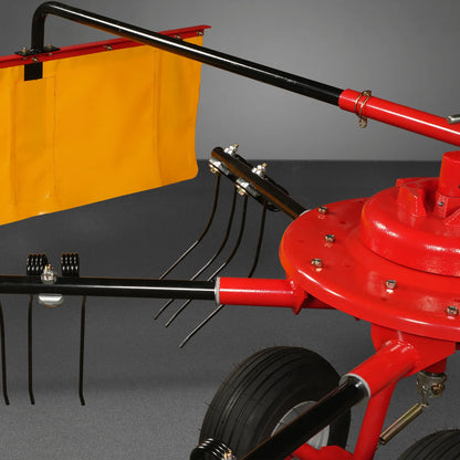 100” Mechmaxx 3-Point Hitch 6 Rotary Pull-Type Hay Rake Tedder , 15-50Hp , HT100