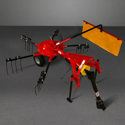 100” Mechmaxx 3-Point Hitch 6 Rotary Pull-Type Hay Rake Tedder , 15-50Hp , HT100