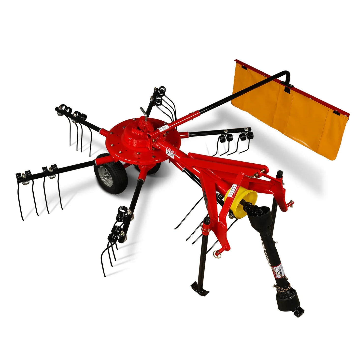 100” Mechmaxx 3-Point Hitch 6 Rotary Pull-Type Hay Rake Tedder , 15-50Hp , HT100