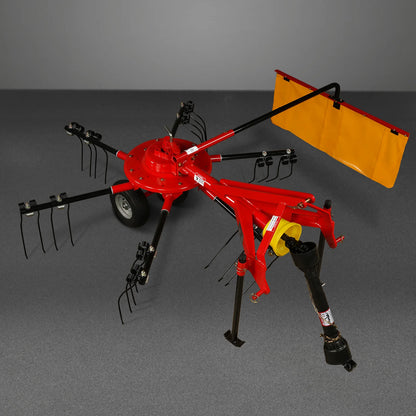 100” Mechmaxx 3-Point Hitch 6 Rotary Pull-Type Hay Rake Tedder , 15-50Hp , HT100