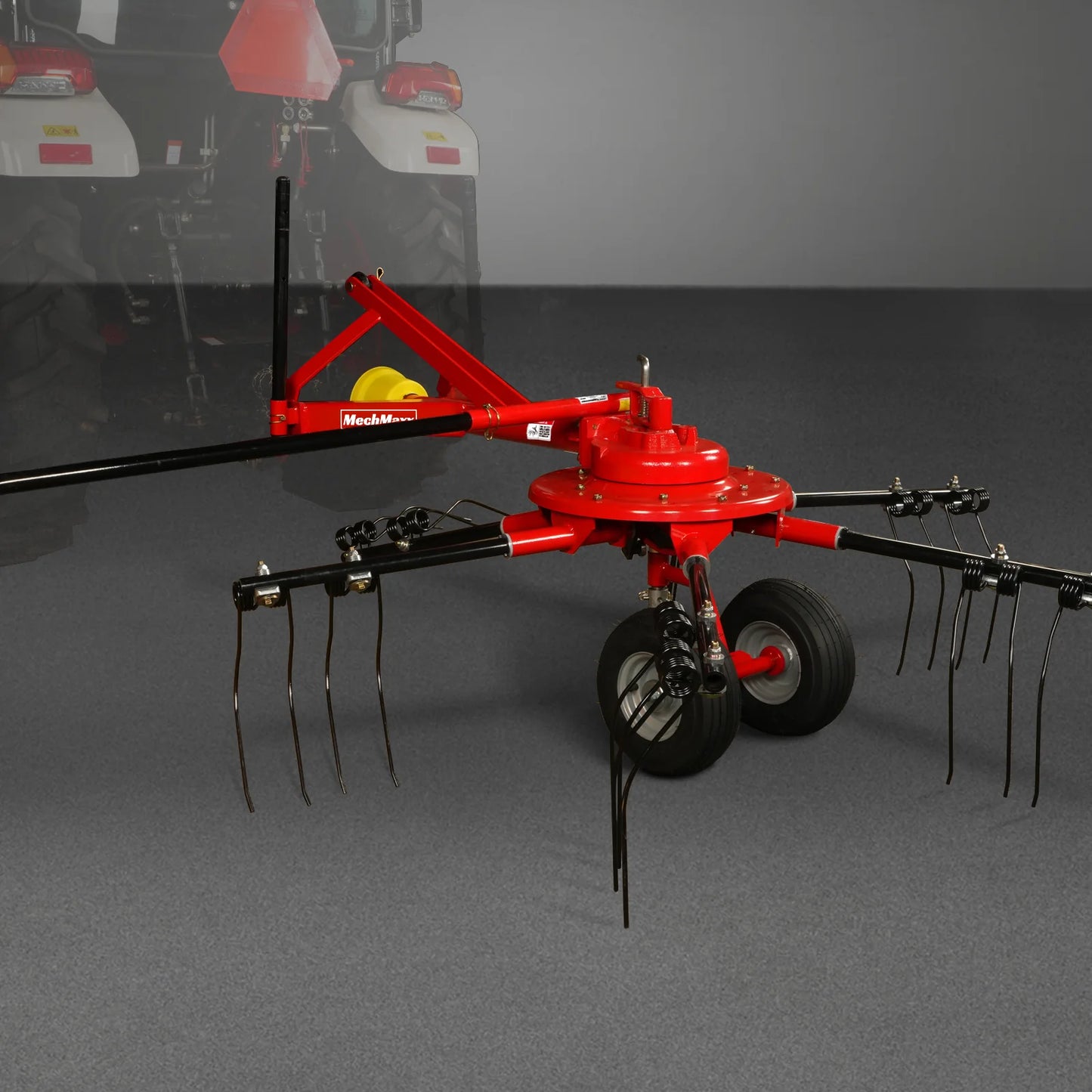 100” Mechmaxx 3-Point Hitch 6 Rotary Pull-Type Hay Rake Tedder , 15-50Hp , HT100