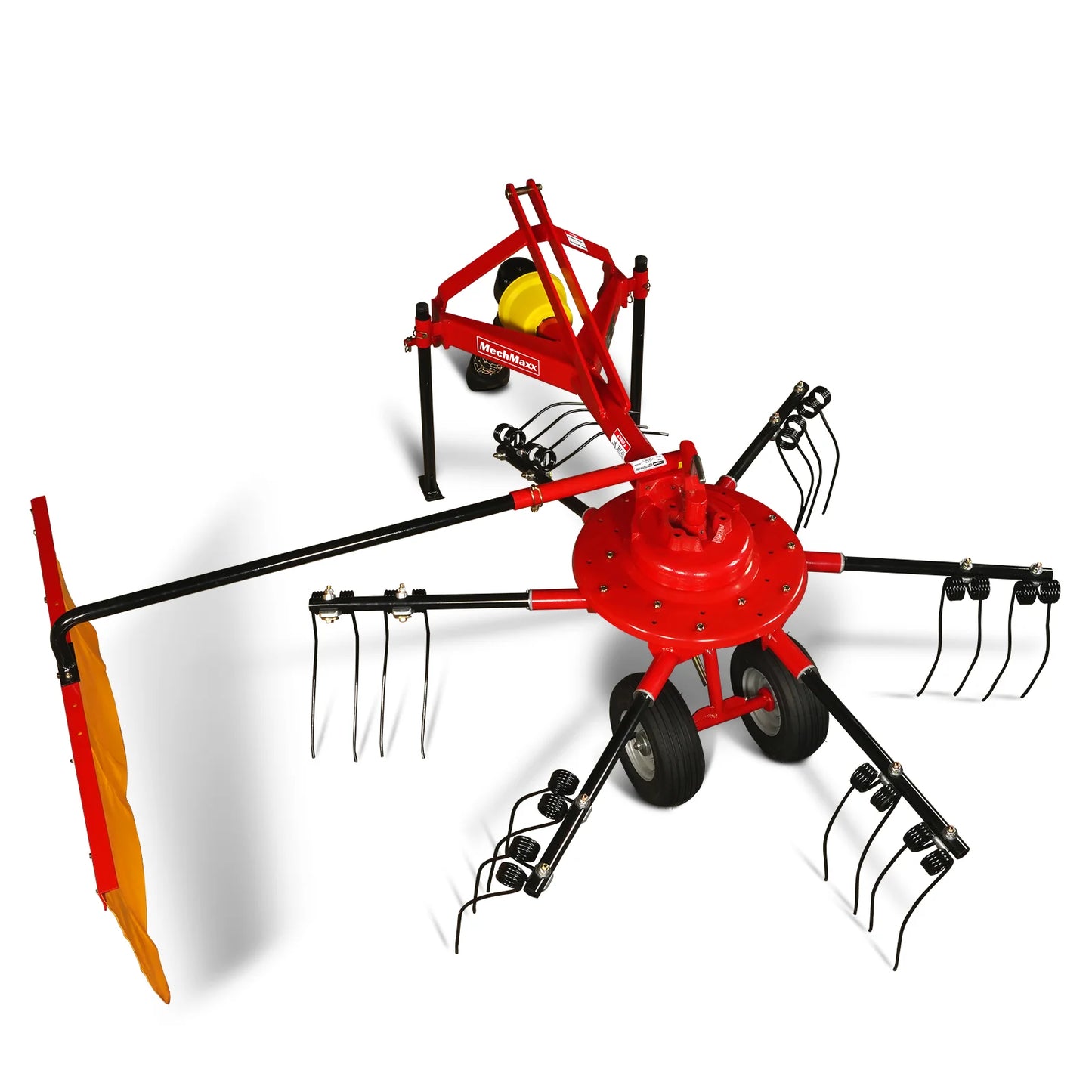 100” Mechmaxx 3-Point Hitch 6 Rotary Pull-Type Hay Rake Tedder , 15-50Hp , HT100