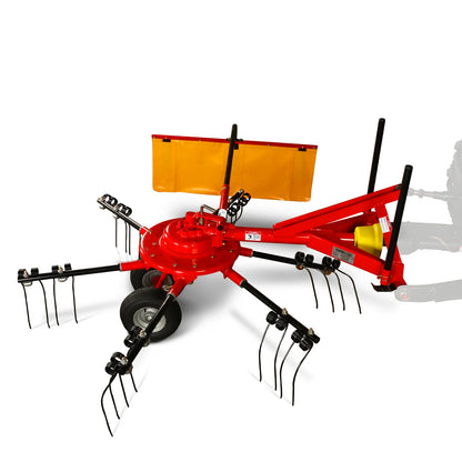 100” Mechmaxx 3-Point Hitch 6 Rotary Pull-Type Hay Rake Tedder , 15-50Hp , HT100