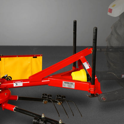 100” Mechmaxx 3-Point Hitch 6 Rotary Pull-Type Hay Rake Tedder , 15-50Hp , HT100