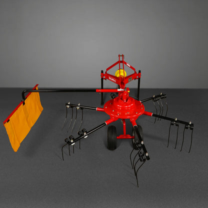 100” Mechmaxx 3-Point Hitch 6 Rotary Pull-Type Hay Rake Tedder , 15-50Hp , HT100